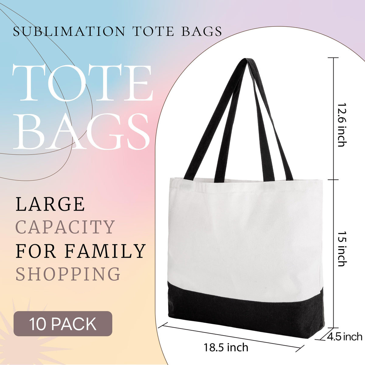 Joyclub foldable heavy-duty tote bag shown folded for easy storage and travel