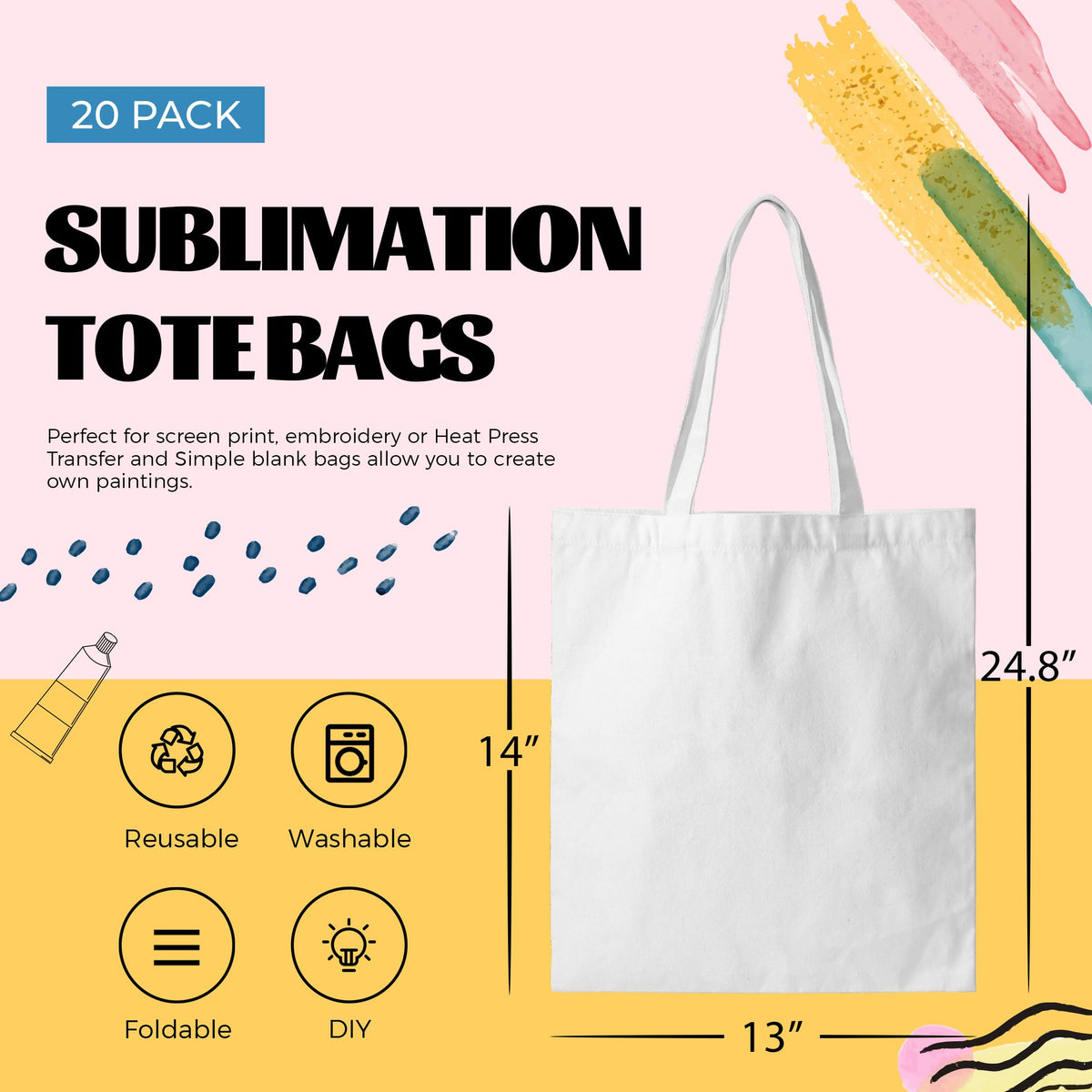 Joyclub heat transfer friendly tote for easy customized gifts