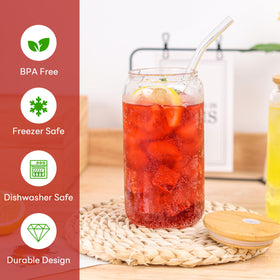 Joyclub transparent glass with fruit juice for vibrant look