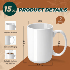Joyclub sublimation coating on a blank mug, ready for bright, durable transfers.
