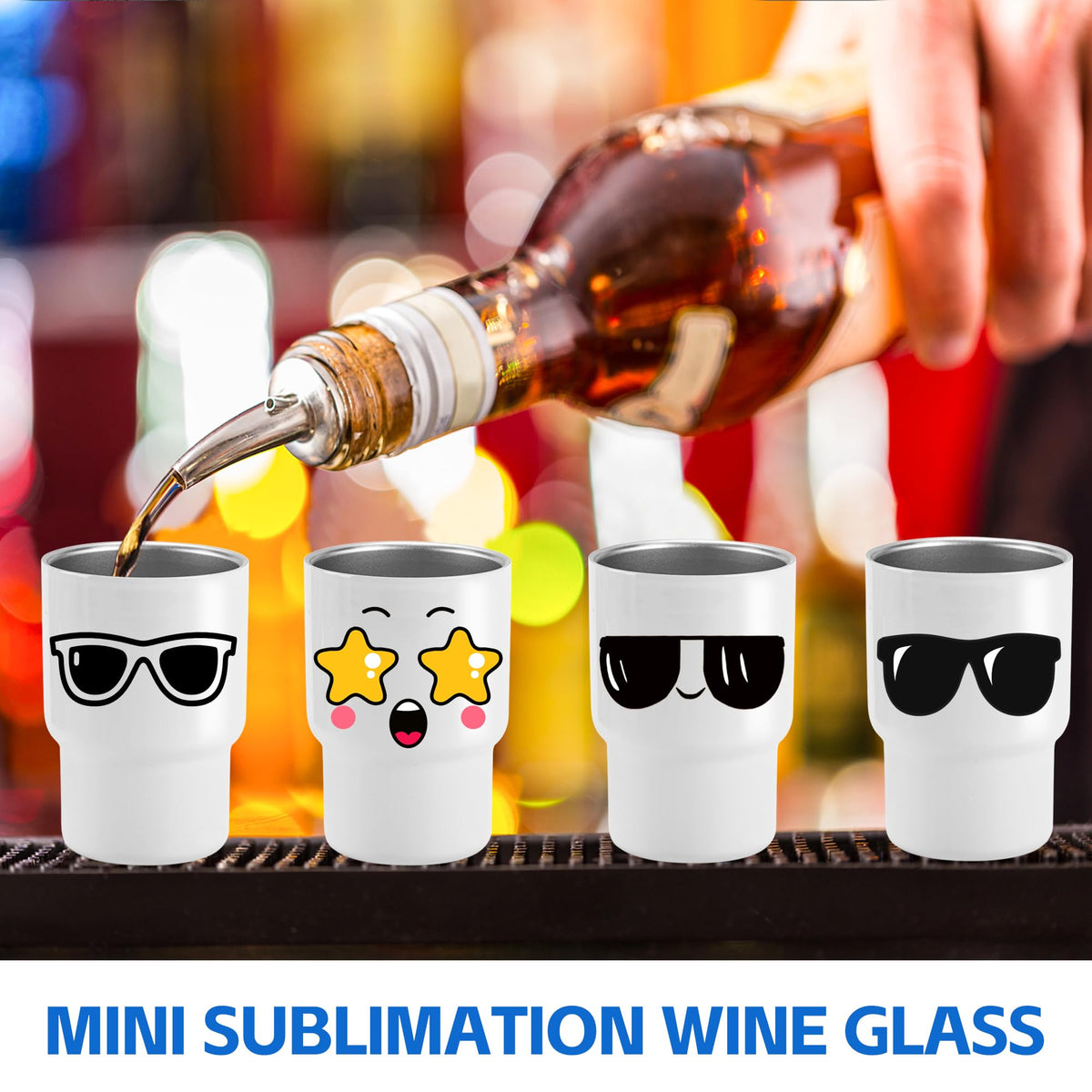 Joyclub sublimation-pattern cups for personalized party keepsakes