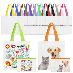 Joyclub sublimation tote bag front view in vibrant color ideal for heat transfer.