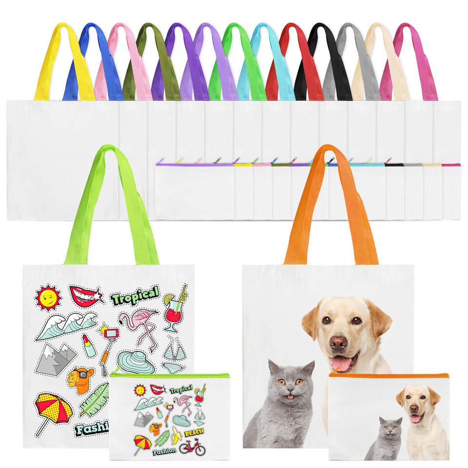 Joyclub sublimation tote bag front view in vibrant color ideal for heat transfer.