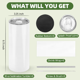 Joyclub six-pack gift-boxed sublimation tumblers for gifting and branding