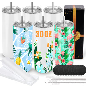 Joyclub 30 oz sublimation tumbler with straight design for precise prints