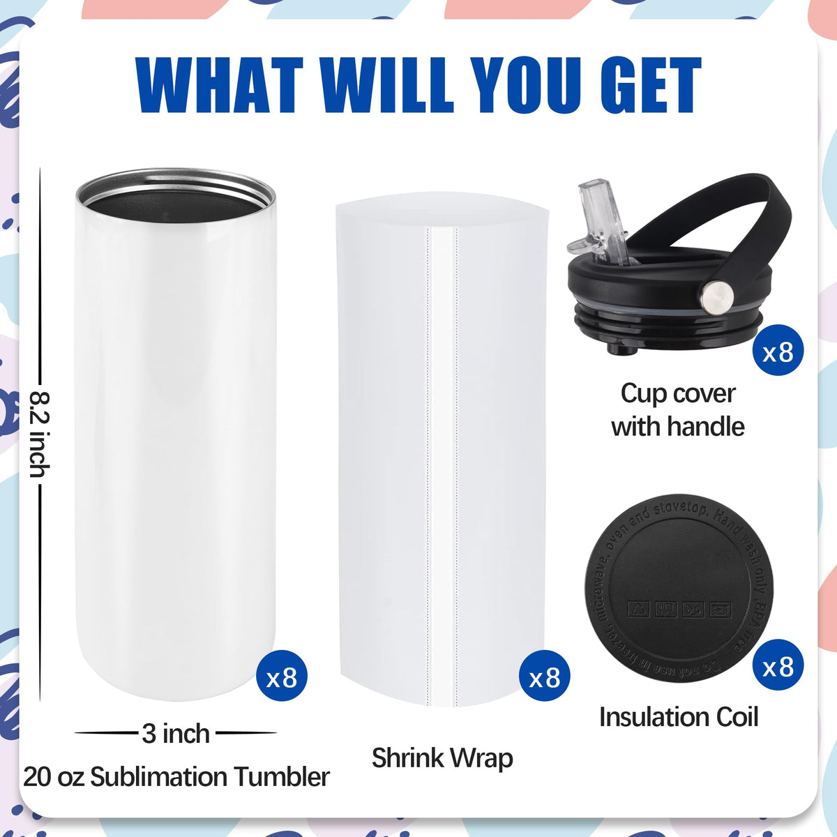 Joyclub tumbler lids and straws set enables easy hydration on the go.