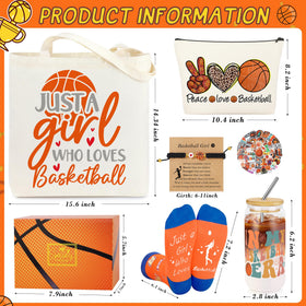 JoycuFF basketball gift tote bag for gear, books, or travel