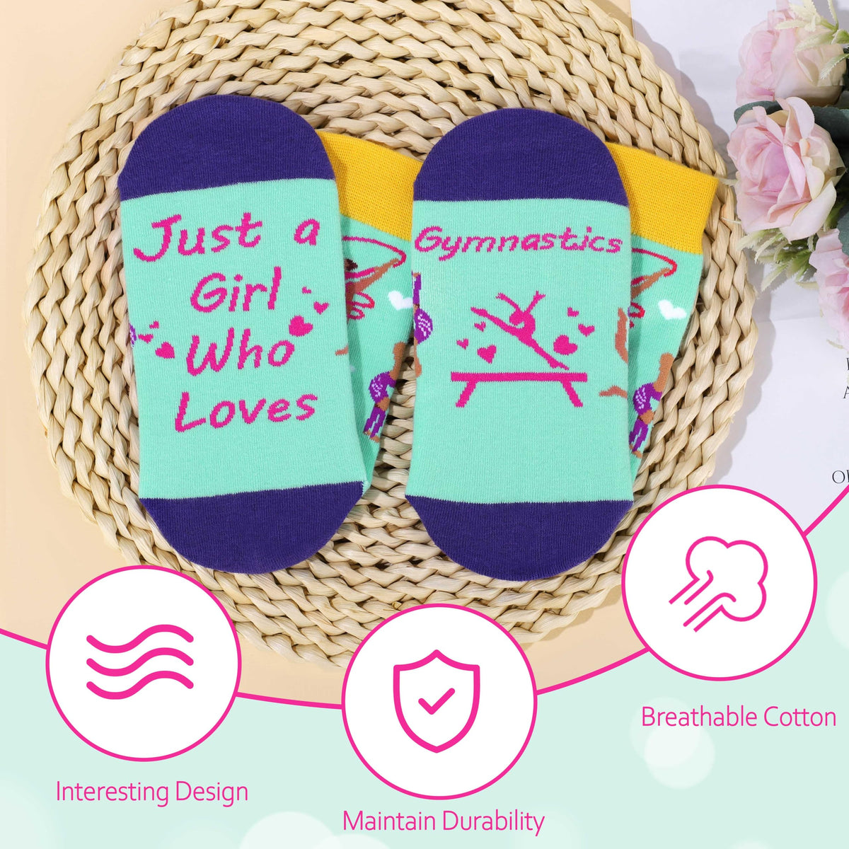 JoycuFF scrunchies secure hair during routines with bright designs.