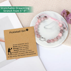 JoycuFF pickleball bracelet adjustable for most wrists.