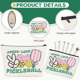 JoycuFF pickleball cosmetic bag with smooth zipper for essentials.