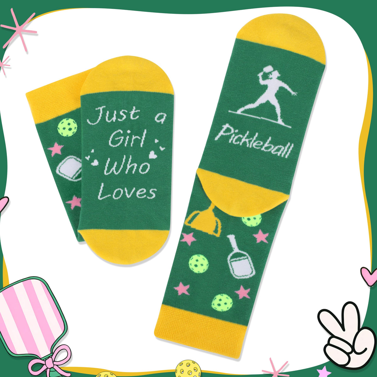 JoycuFF pickleball stickers 50 decals for bottles and laptops.