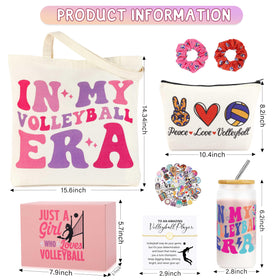 JoycuFF volleyball tote bag provides roomy storage for gym or school use.