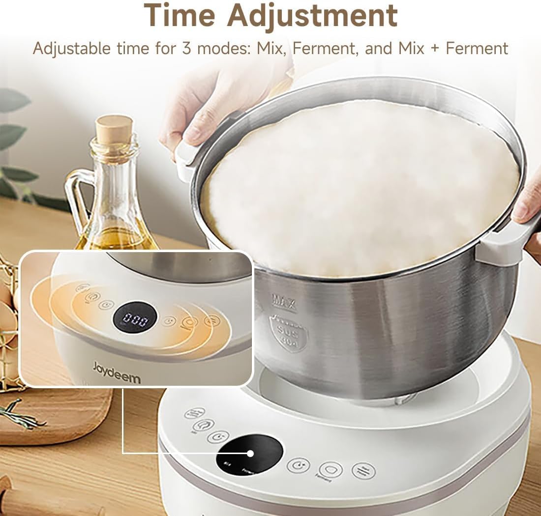 Joydeem 3.7‑quart stainless steel bowl ready for easy mixing and cleanup.