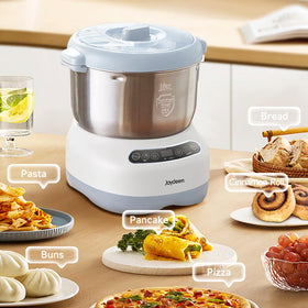 JOYDEEM electric dough maker face-up panel enables quick program selection and clean setup.
