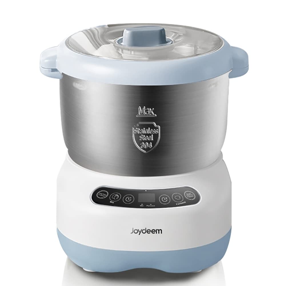 JOYDEEM electric dough maker front view for easy countertop operation and kneading.
