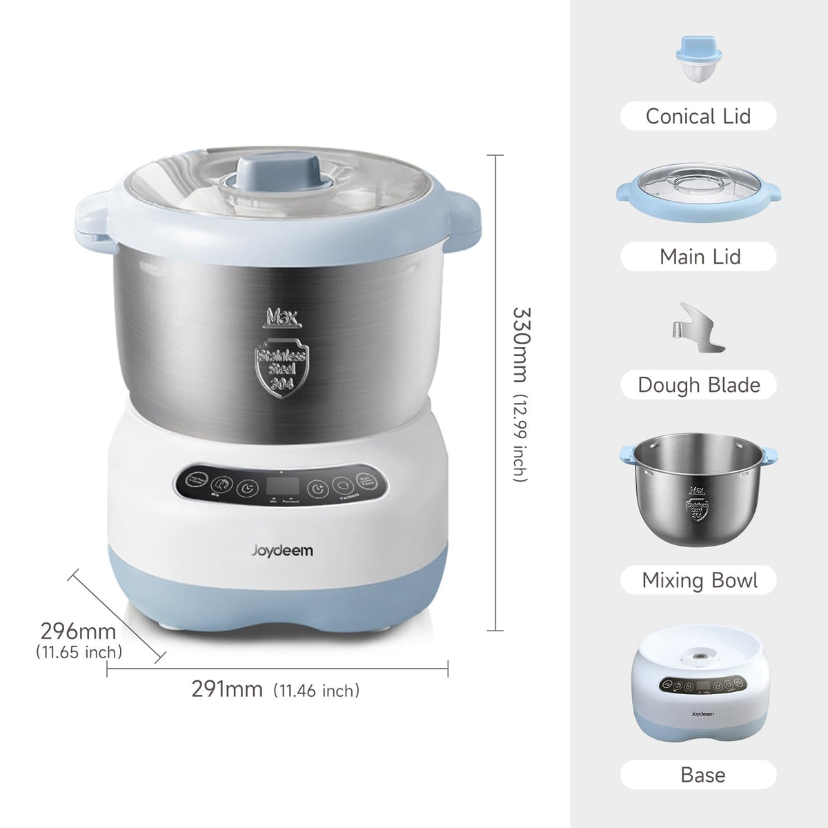 JOYDEEM measuring cup and spoon set aids precise ingredient measures.