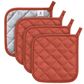 Joyhalo 4-pack pot holders with cotton fabric and heat resistance for safe handling