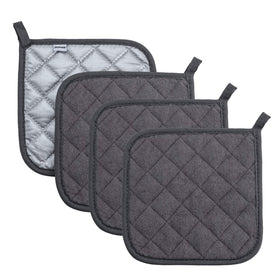 Joyhalo 4-pack pot holders with thick padding for safe handling