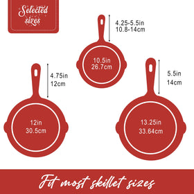 JoyHalo cast-iron pan handle in-use with a firm grip.