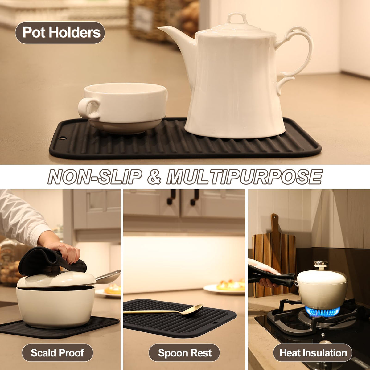 Joyhalo easy-clean and dishwasher-safe trivet simplifies kitchen cleanup after cooking