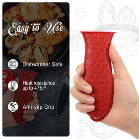 Joyhalo handle cover is dishwasher-safe for quick, easy cleanup after cooking.
