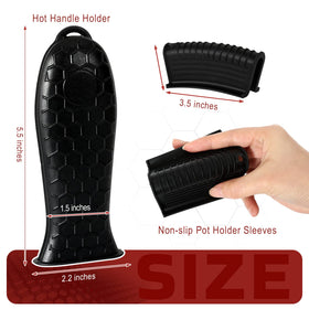 JoyHalo non-slip textured handle cover providing secure grip on a pan.