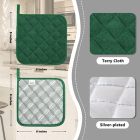 Joyhalo quilted cotton pot holder close-up showing cushioned texture