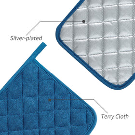 Joyhalo quilted padded oven mitts offer comfortable handling for baking tasks.