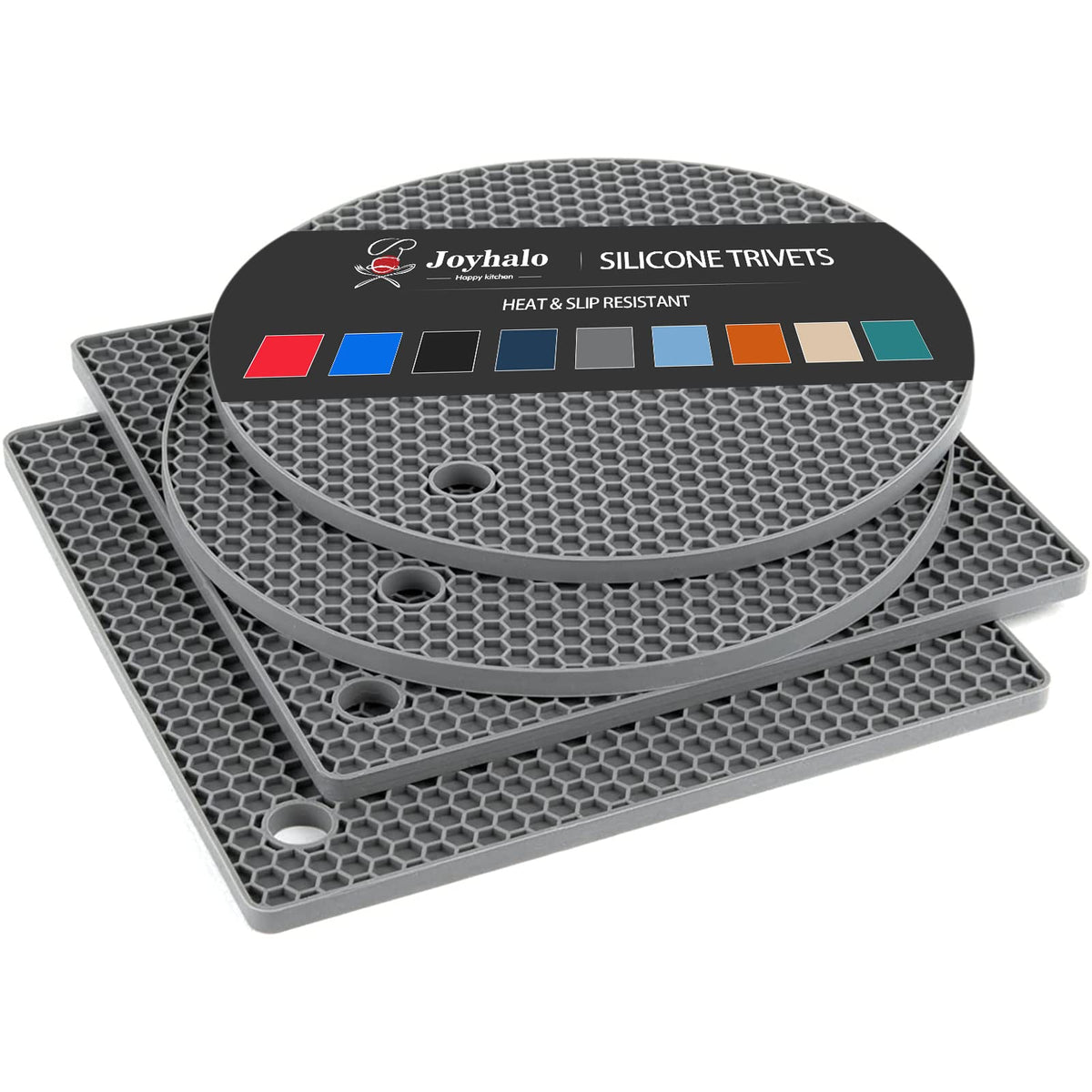 Joyhalo trivet round honeycomb protects countertops while handling hot dishes safely.