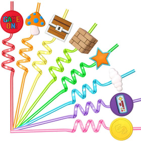 Joyhaven super birthday straws with bendy tops brighten drinks for kids