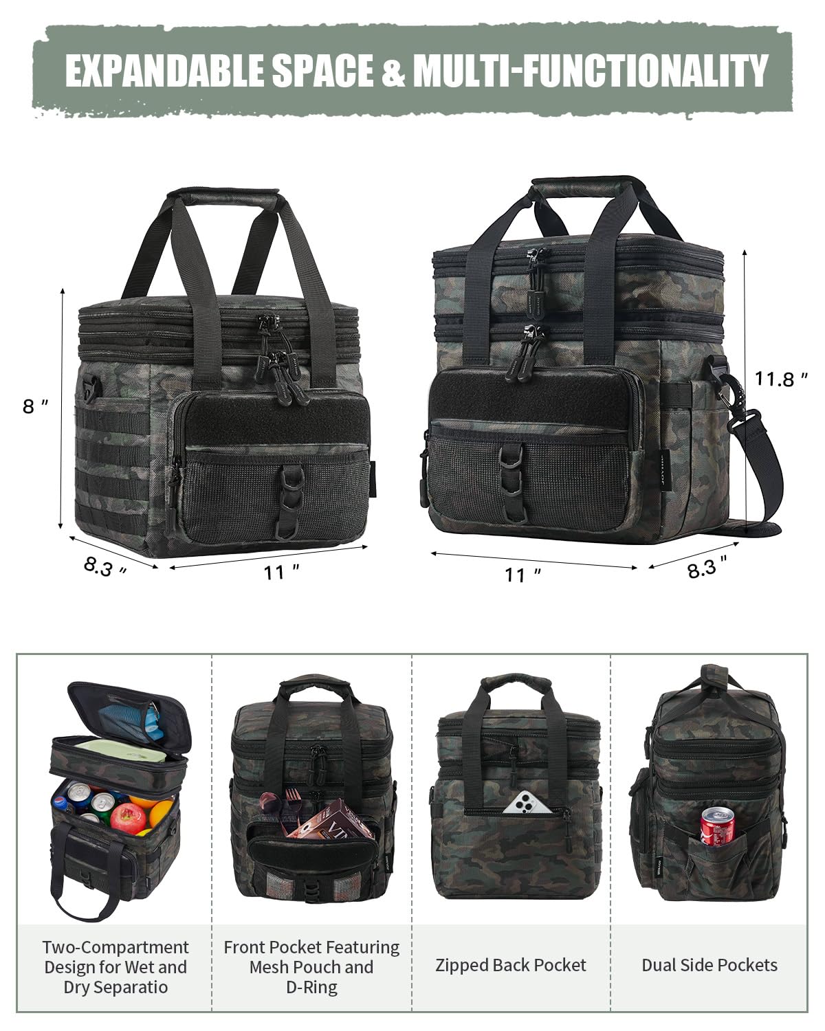 JOYHILL 18 L leak-proof lining close-up indicating secure spill protection