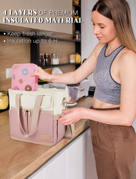 JOYHILL A-PINK large capacity 16.2 L for meals and drinks