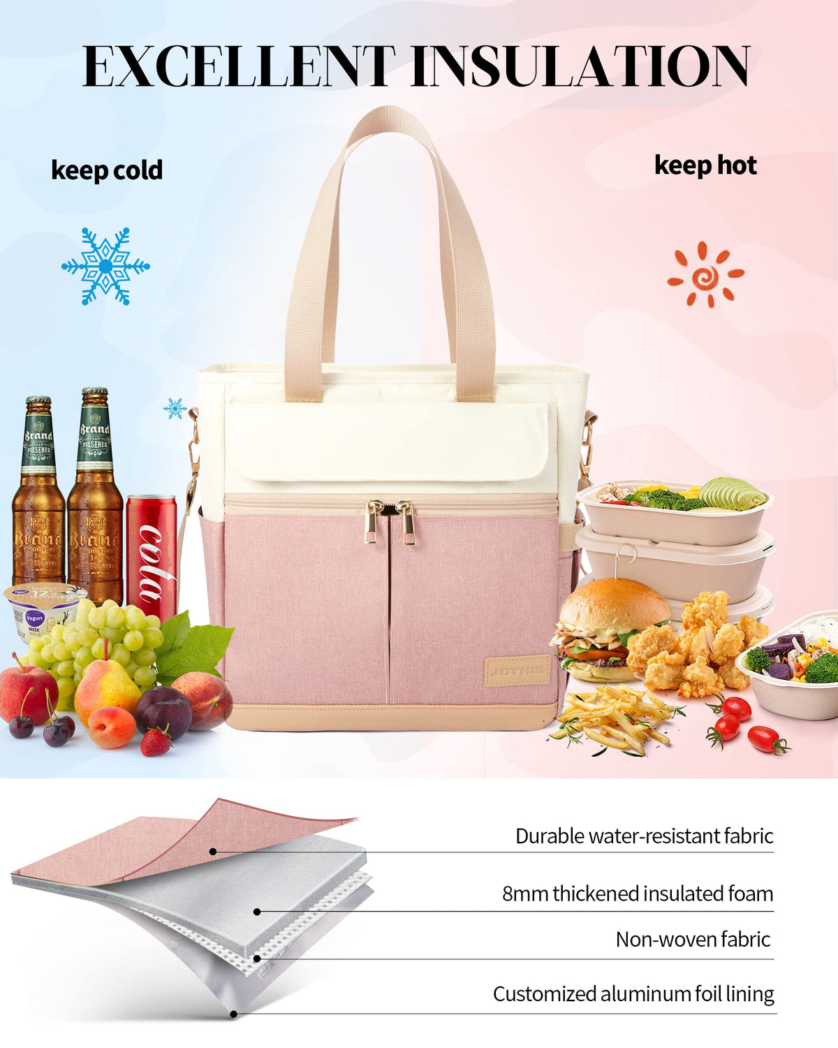 JOYHILL A-PINK leakproof seal for spill-free travel