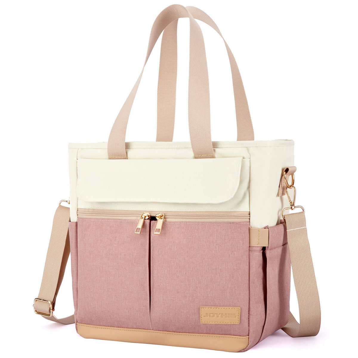 JOYHILL A-PINK lunch bag top view showing durable construction for daily use