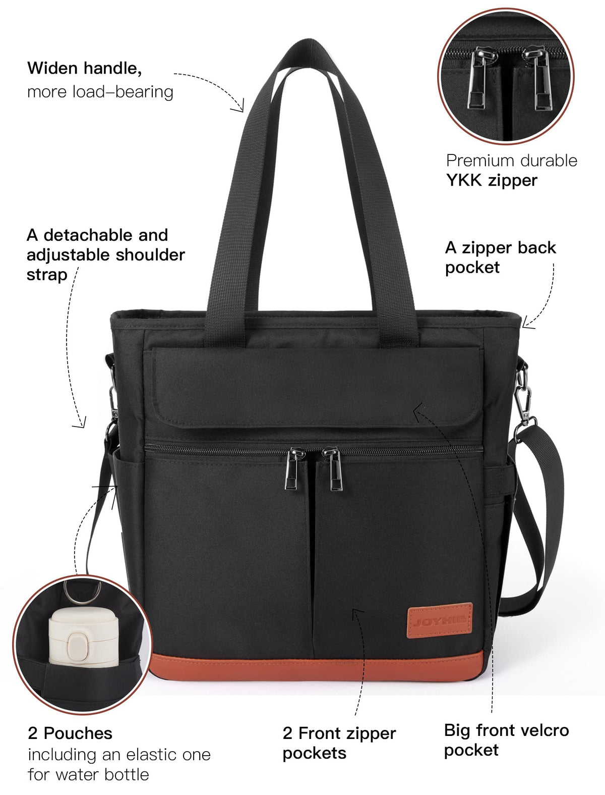 JOYHILL Lunch Bag highlights durable polyester construction for everyday use.
