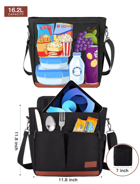 JOYHILL Lunch Bag with adjustable shoulder strap for easy, comfortable carrying.