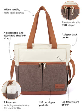 JOYHILL lunch bag with shoulder strap for easy daily carry.