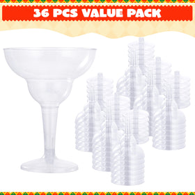 JOYIN 12 oz margarita cups, disposable plastic margarita glass for fiesta gatherings.