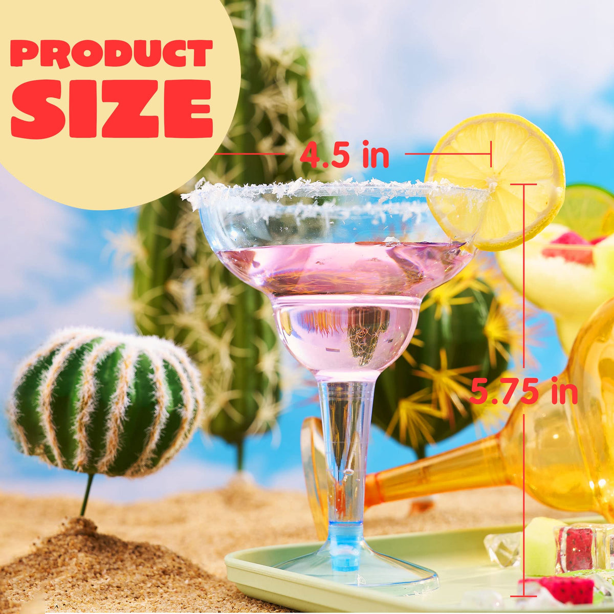 JOYIN 12oz capacity margarita cups ideal for cocktails and casual gatherings.