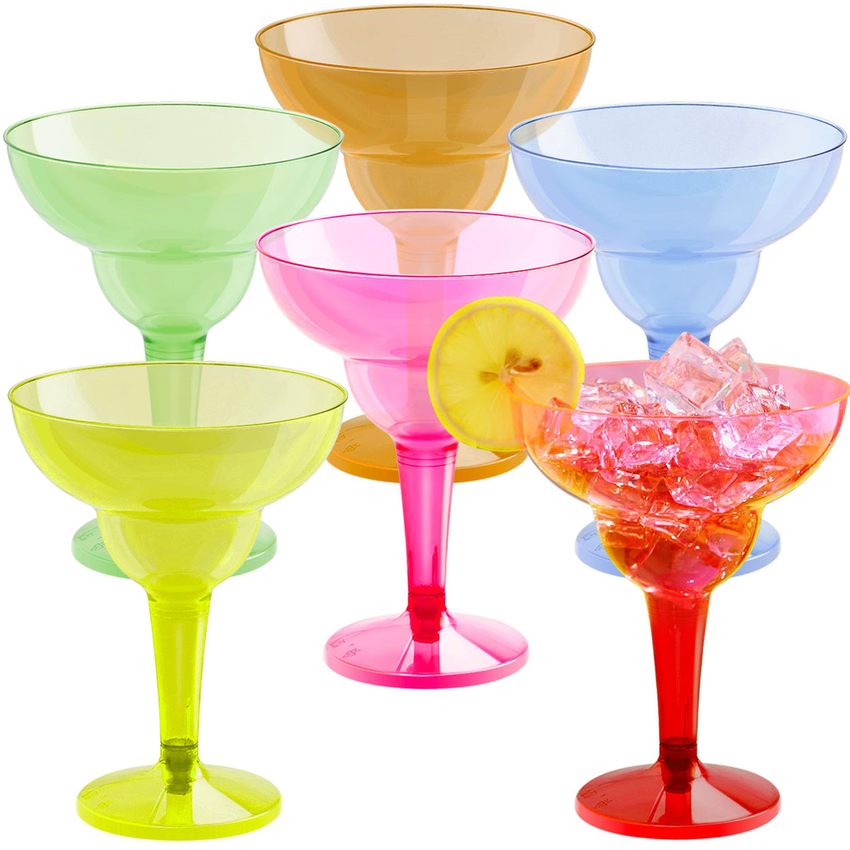 JOYIN 36-pack neon margarita cups in six colors, great for vibrant Cinco de Mayo celebrations.