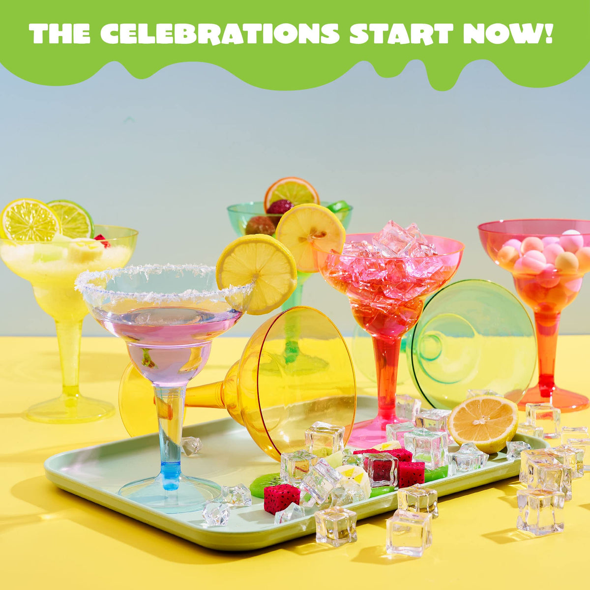 JOYIN disposable margarita cups simplify setup and post-event cleanup.