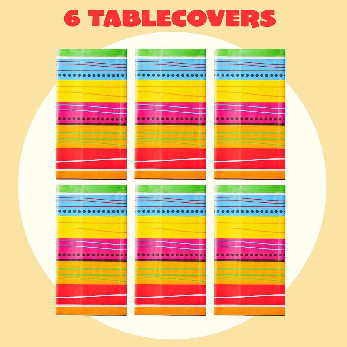 JOYIN fiesta birthday tablecover pairs with party decor for themed events