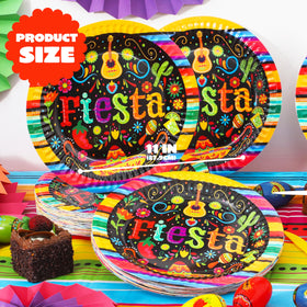 JOYIN outdoor party plates shown on a sunny dining table for Cinco de Mayo.
