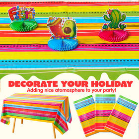 JOYIN plastic non-toxic tablecover provides safe, disposable table setting