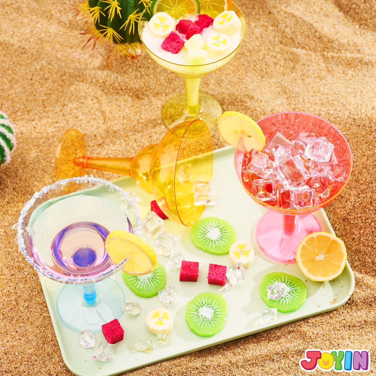 JOYIN polystyrene disposable margarita cups offer lightweight party convenience.