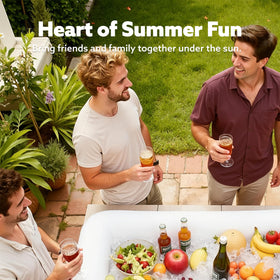 JOYIN inflatable serving bars ideal for beach picnics and gatherings.