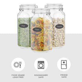 JoyJolt 78oz glass jar dimensions close-up demonstrates ample storage capacity.