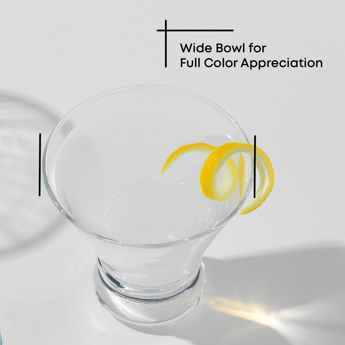 JoyJolt Afina 8-5oz capacity ideal for classic and cosmopolitan cocktails