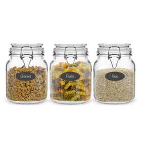 JoyJolt airtight glass jar with clip lid for secure pantry storage