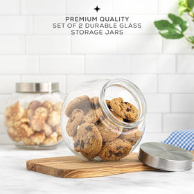 JoyJolt All-Sides cookie jar with airtight lid seals freshness.
